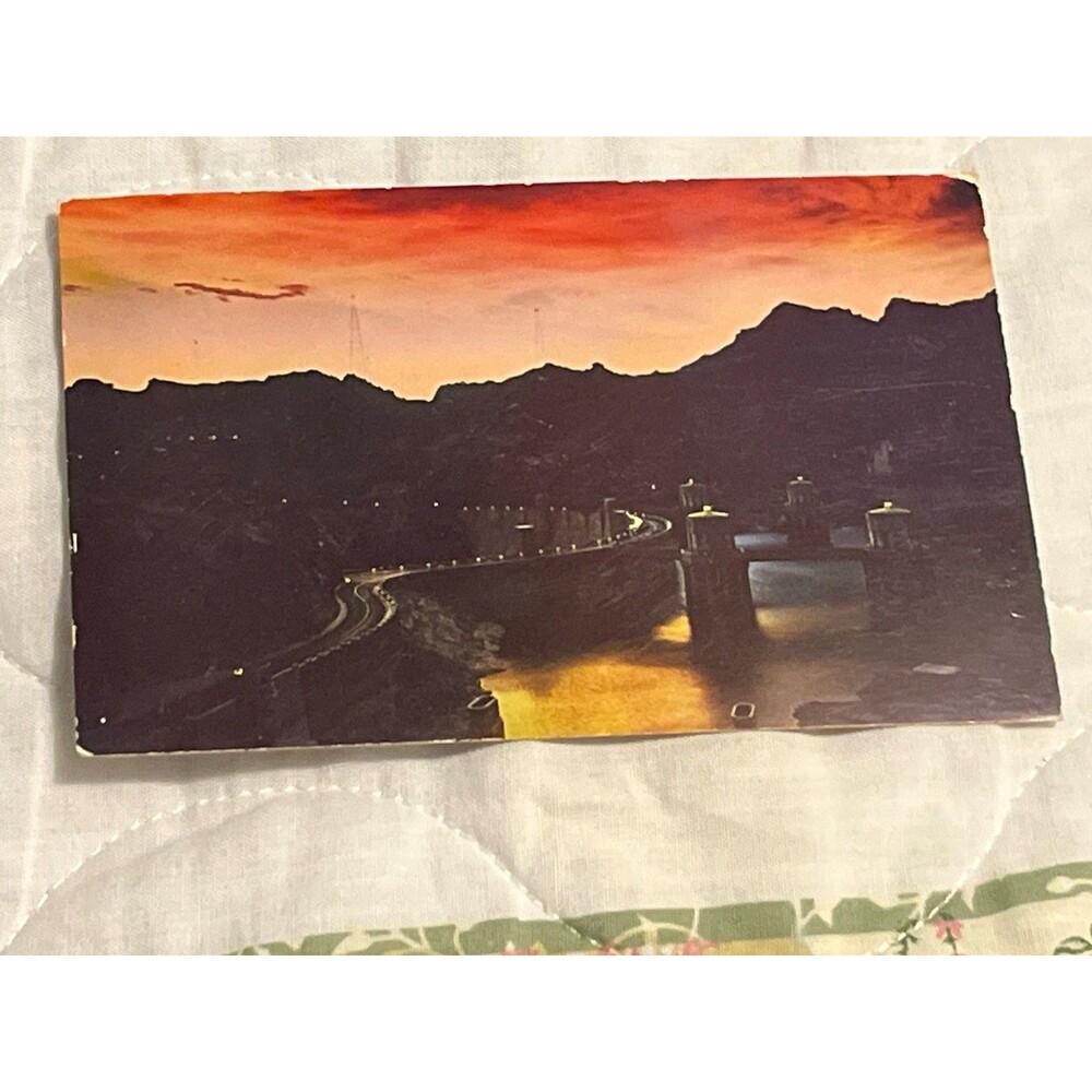 Postcard Arizona, Sunset Over Boulder Dam A4569